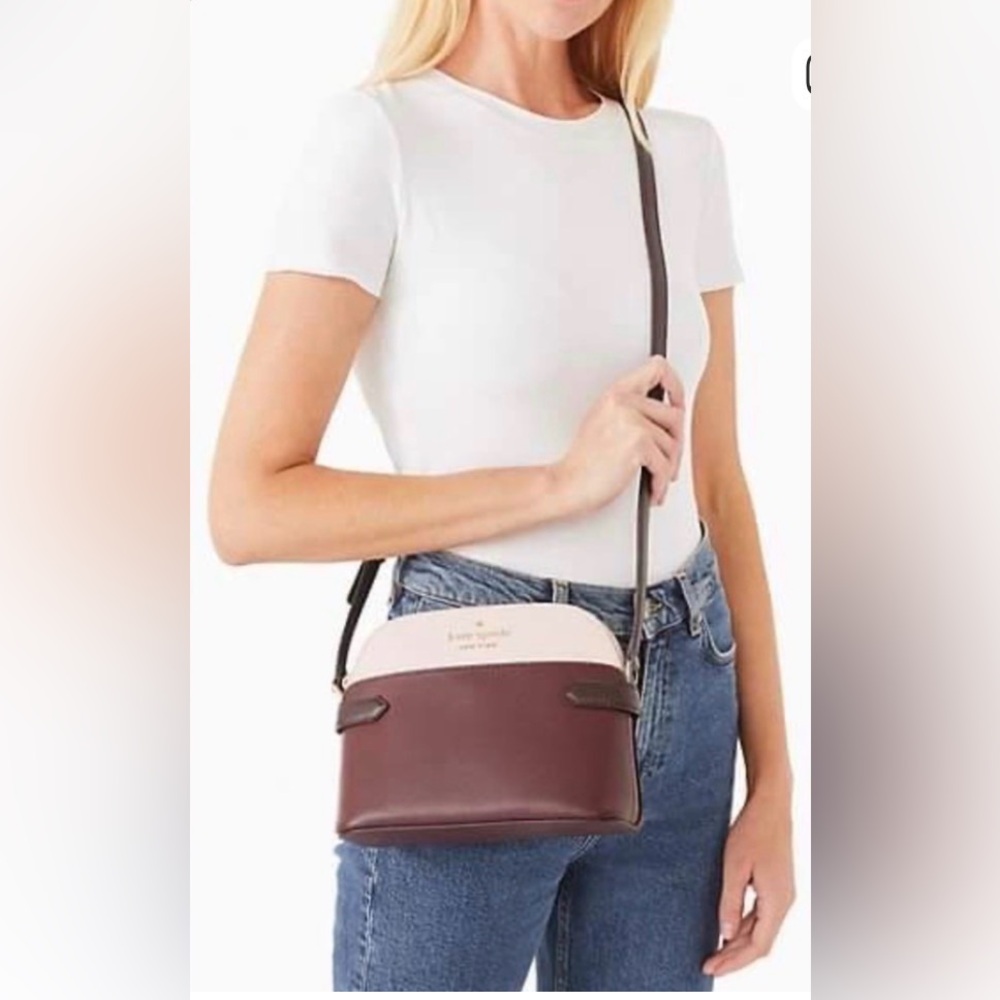 Like new! Kate Spade Station de Staci Dome Saffiano Leather Crossbody Bag